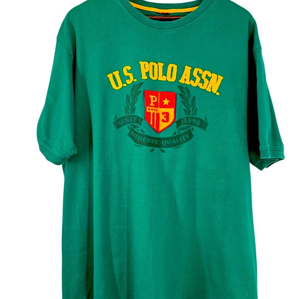 Vintage U.S. Polo Assn. Authentic Quality with Logo Embroidered‎ Green T- Shirt